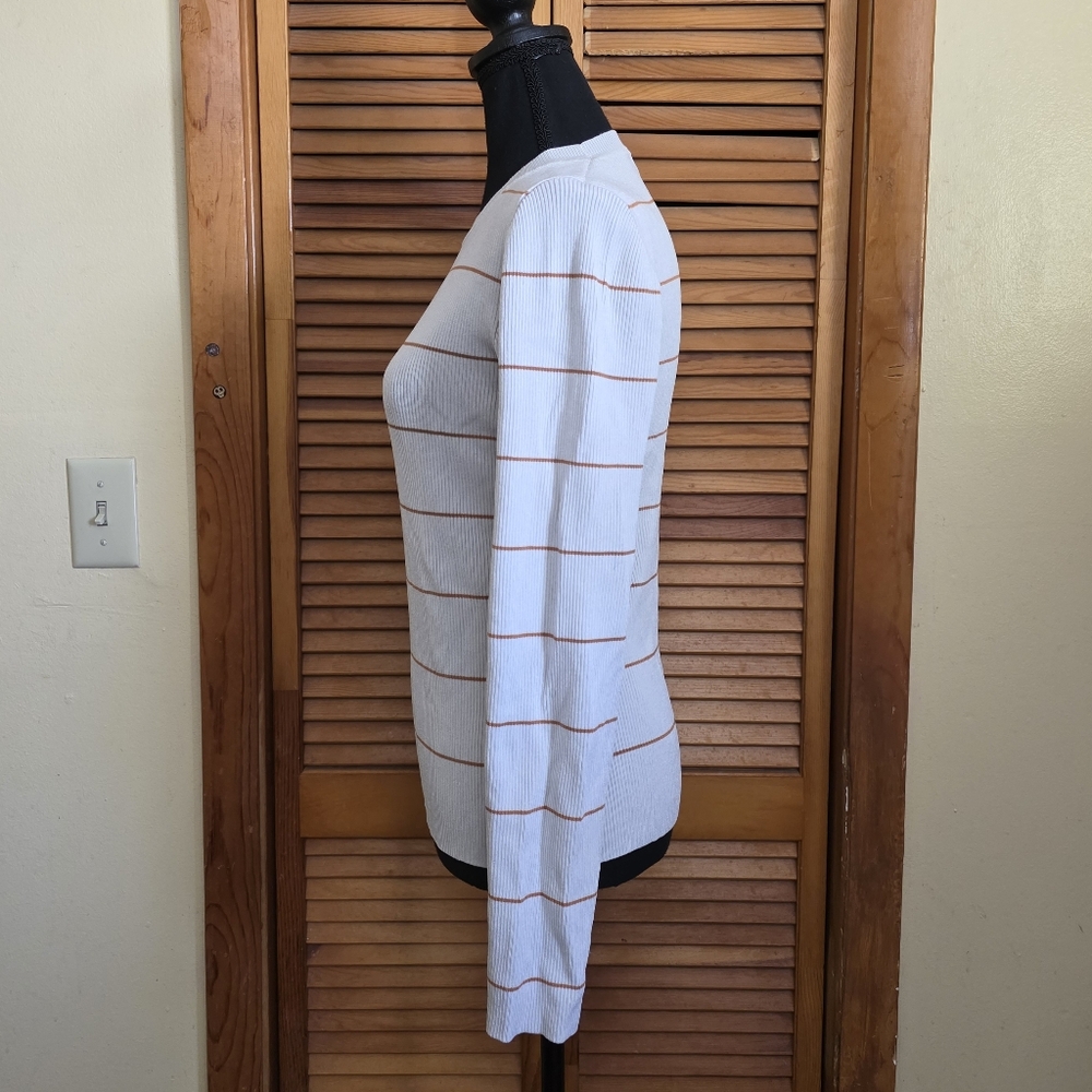 NWOT Frame Women's Striped Ribbed Knit Top Size XL - Picture 4 of 4